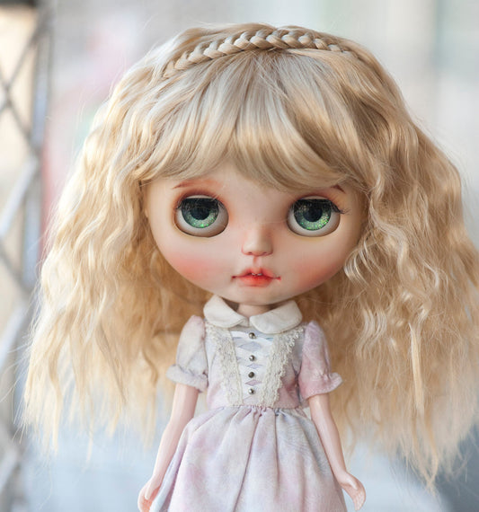 10-11 inches Doll Wig for Blythe Doll Long Curly with Braide