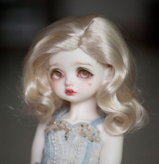 9-10“ Doll Wig 50s Fashion Monroe Style Retro Waves 3 Colors