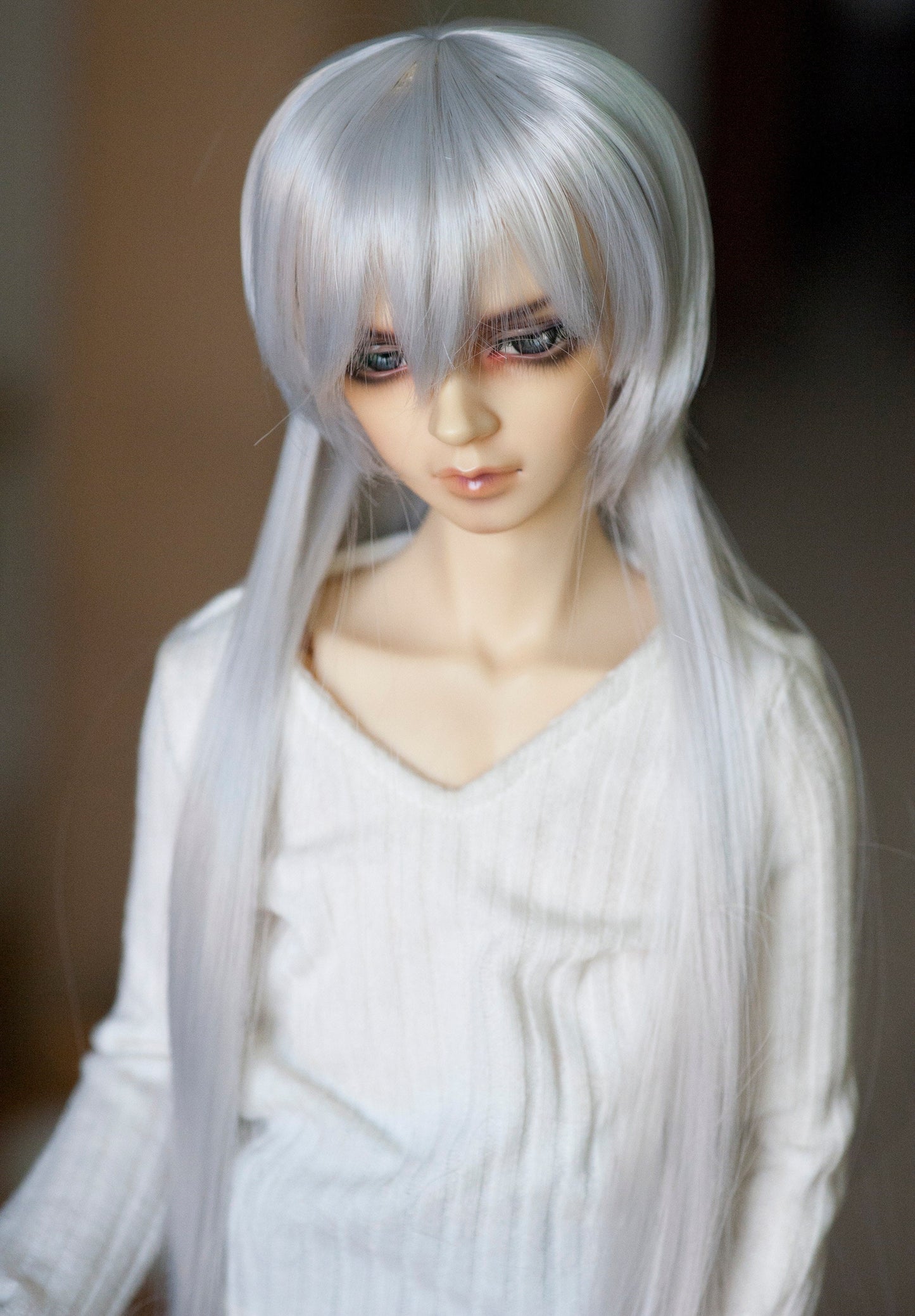 Long Spike Doll Wig Elf Style Blonde/Silver Grey
