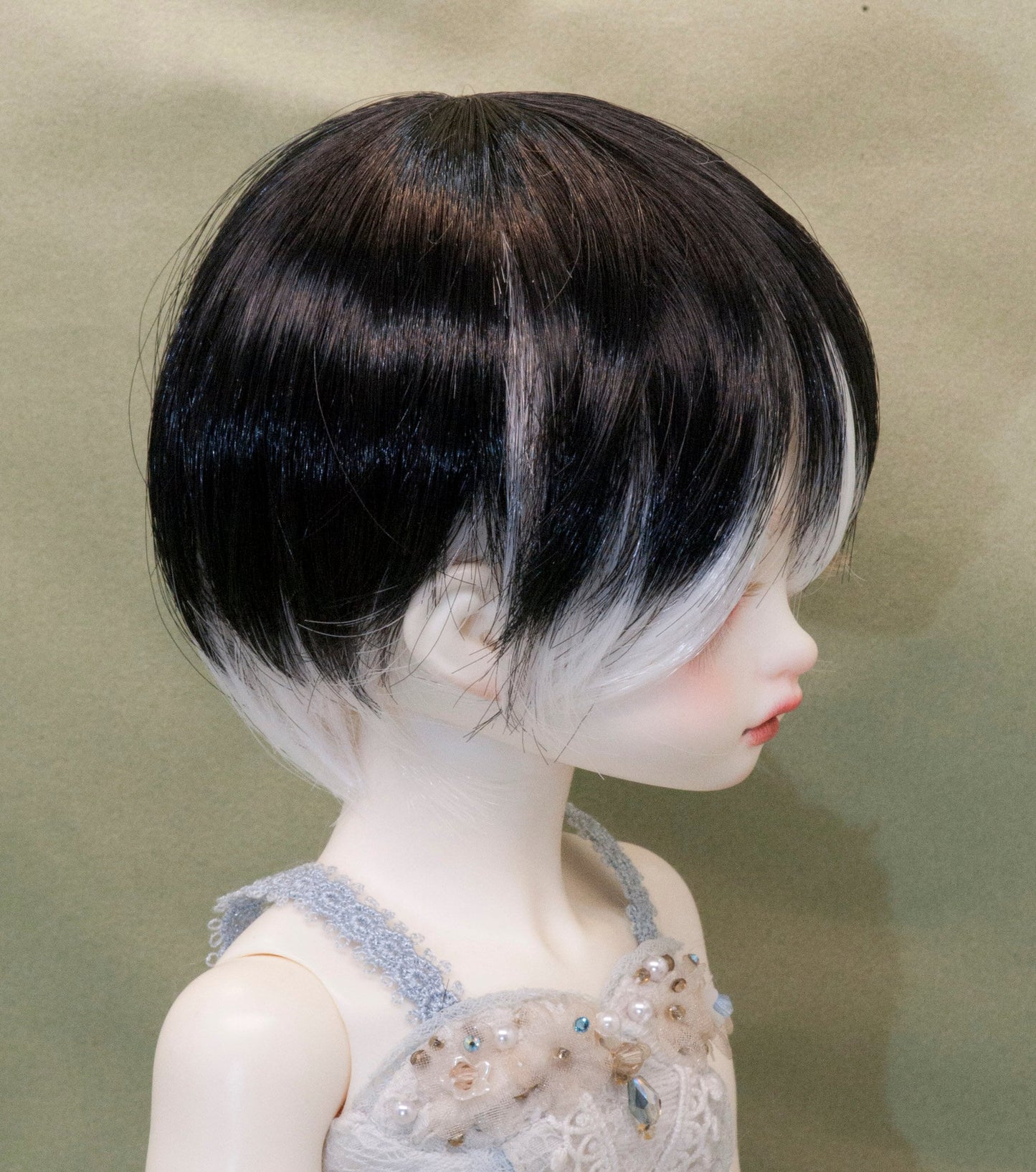 Heat Resistant Fiber BJD Doll Wig Short Spike Mixed Color