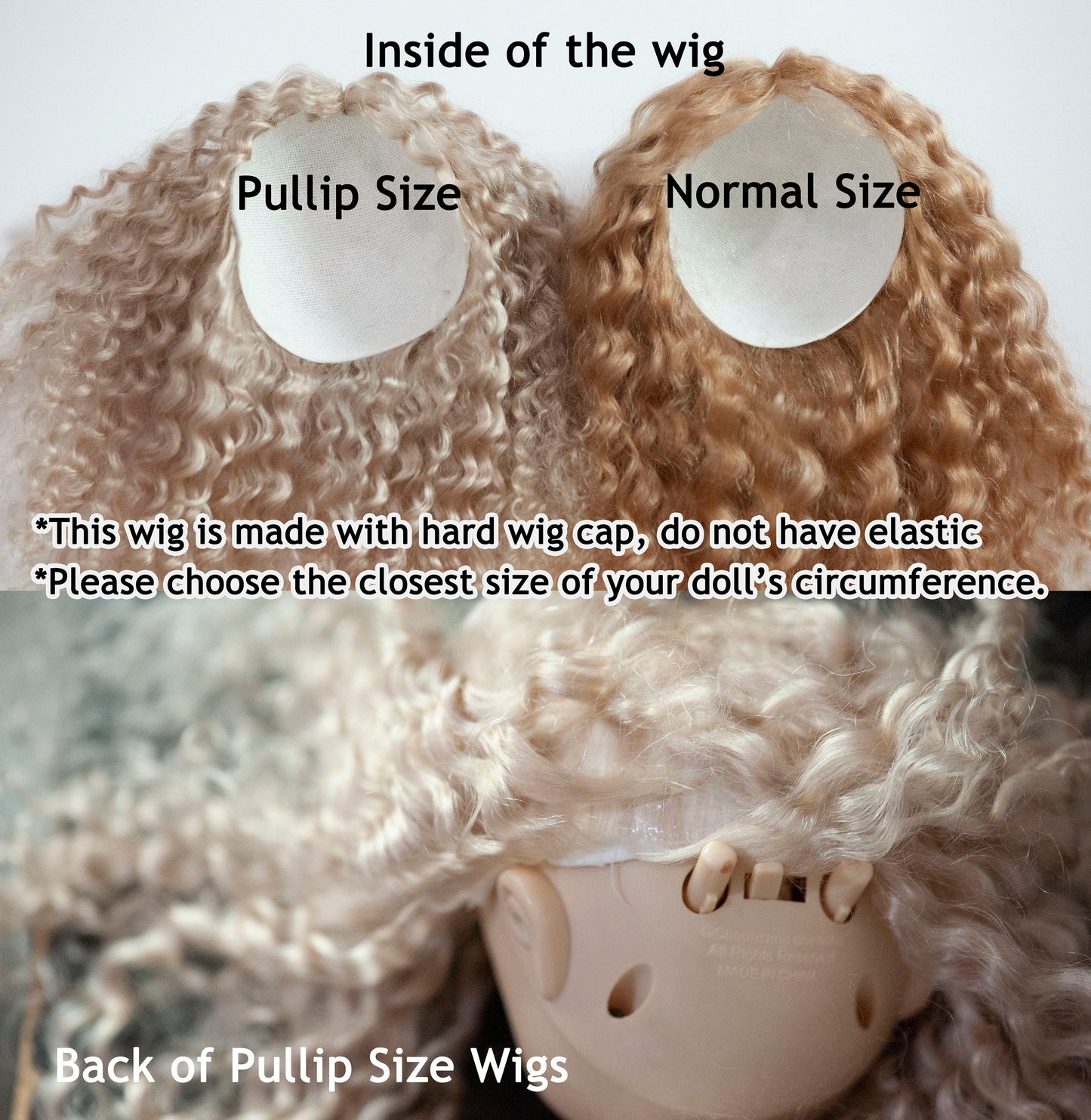 Reddish Brown Reborn Angora Mohair Doll Wig