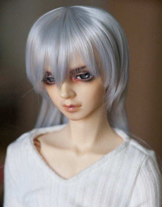 Long Spike Doll Wig Elf Style Blonde/Silver Grey