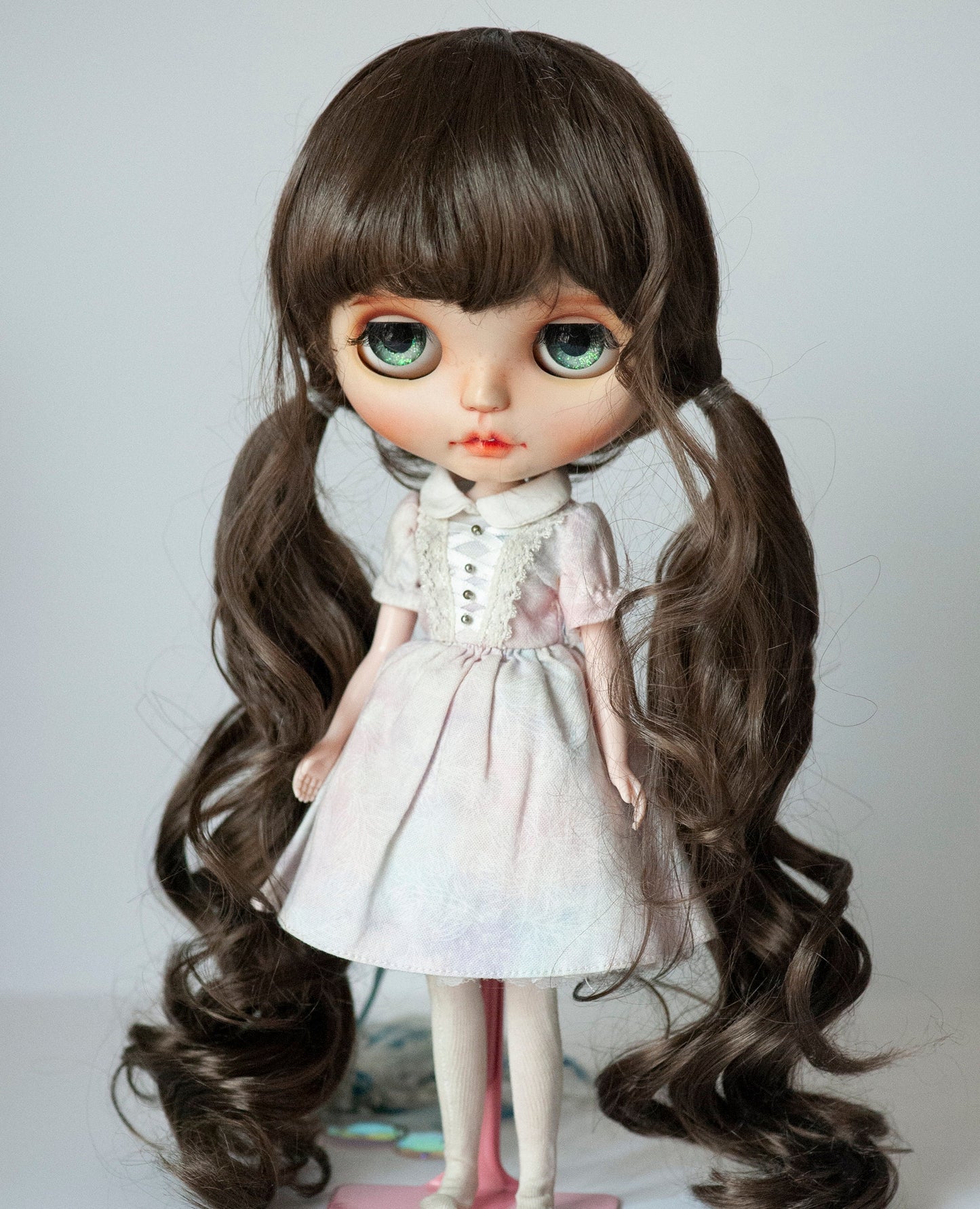10-11" Doll Wig for Blythe Cute Double Ponytails 2 Colors