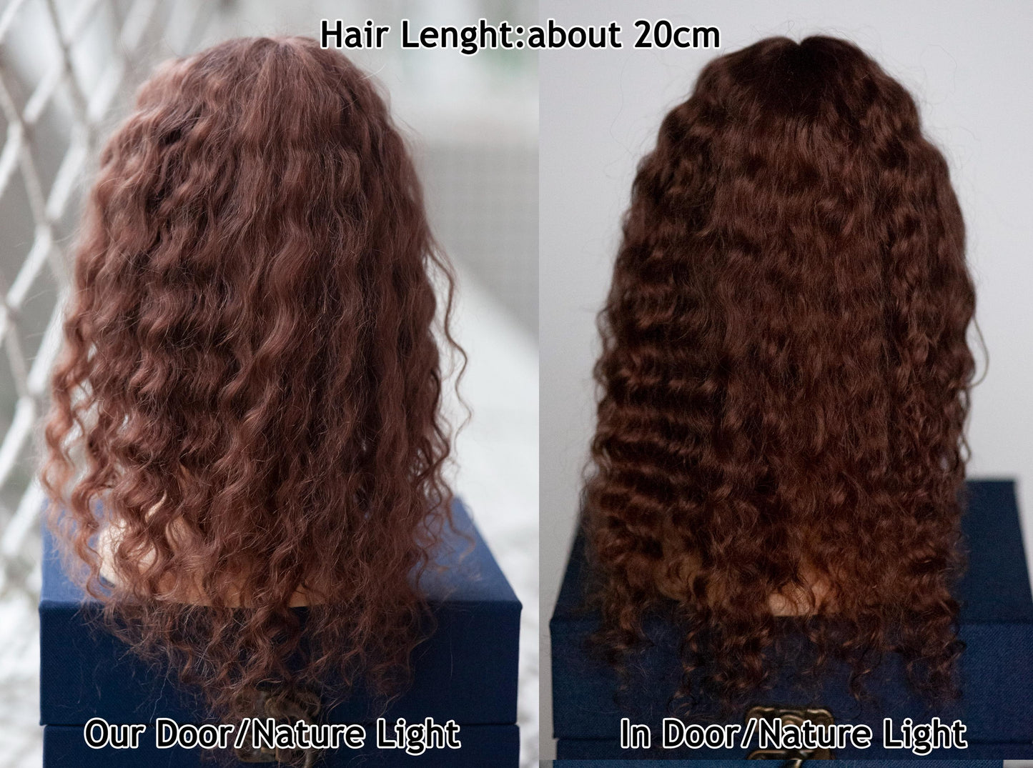 Dark Brown Reborn Angora Mohair Doll Wig