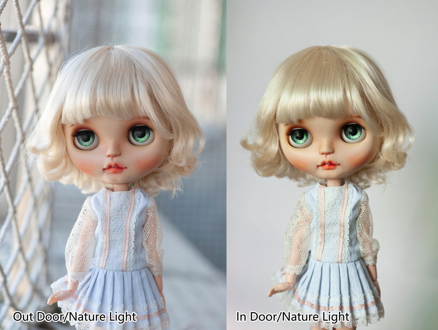 10-11" Artificial Fiber Doll Wig Short Spike with Cute Fashion Cut 4 Colors