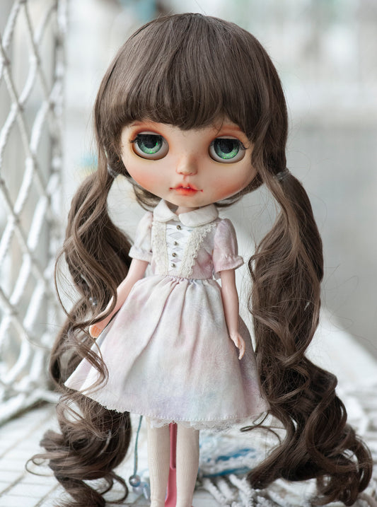 10-11" Doll Wig for Blythe Cute Double Ponytails 2 Colors