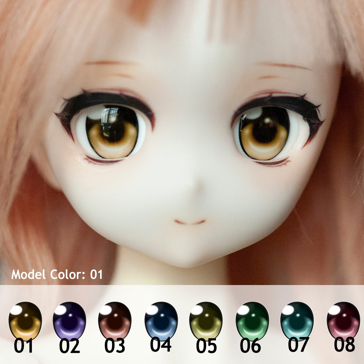 18mm-24mm Size Old School Style Anime Resin Doll Eyes 8 Colors