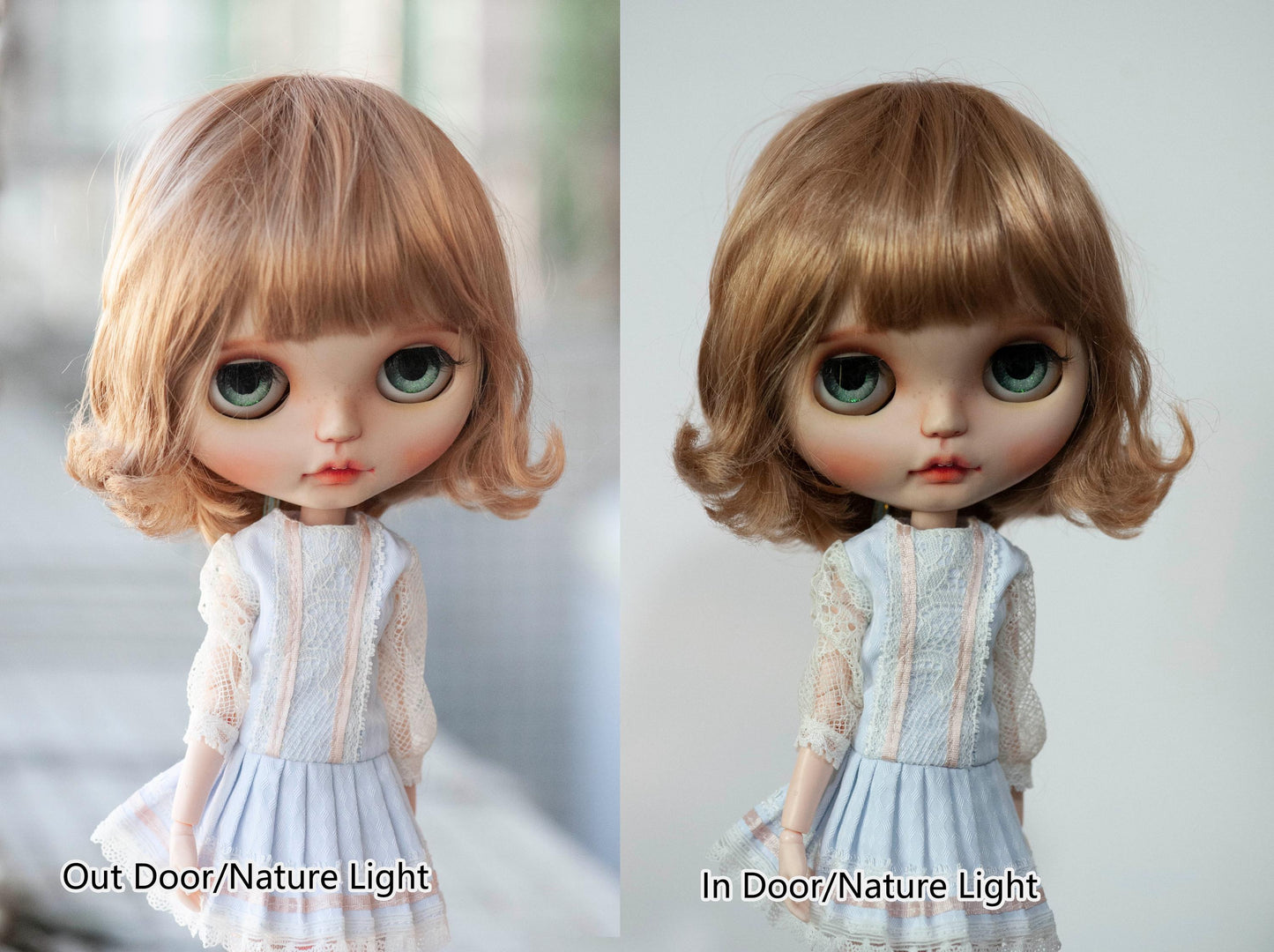 10-11" Artificial Fiber Doll Wig Short Spike with Cute Fashion Cut 4 Colors