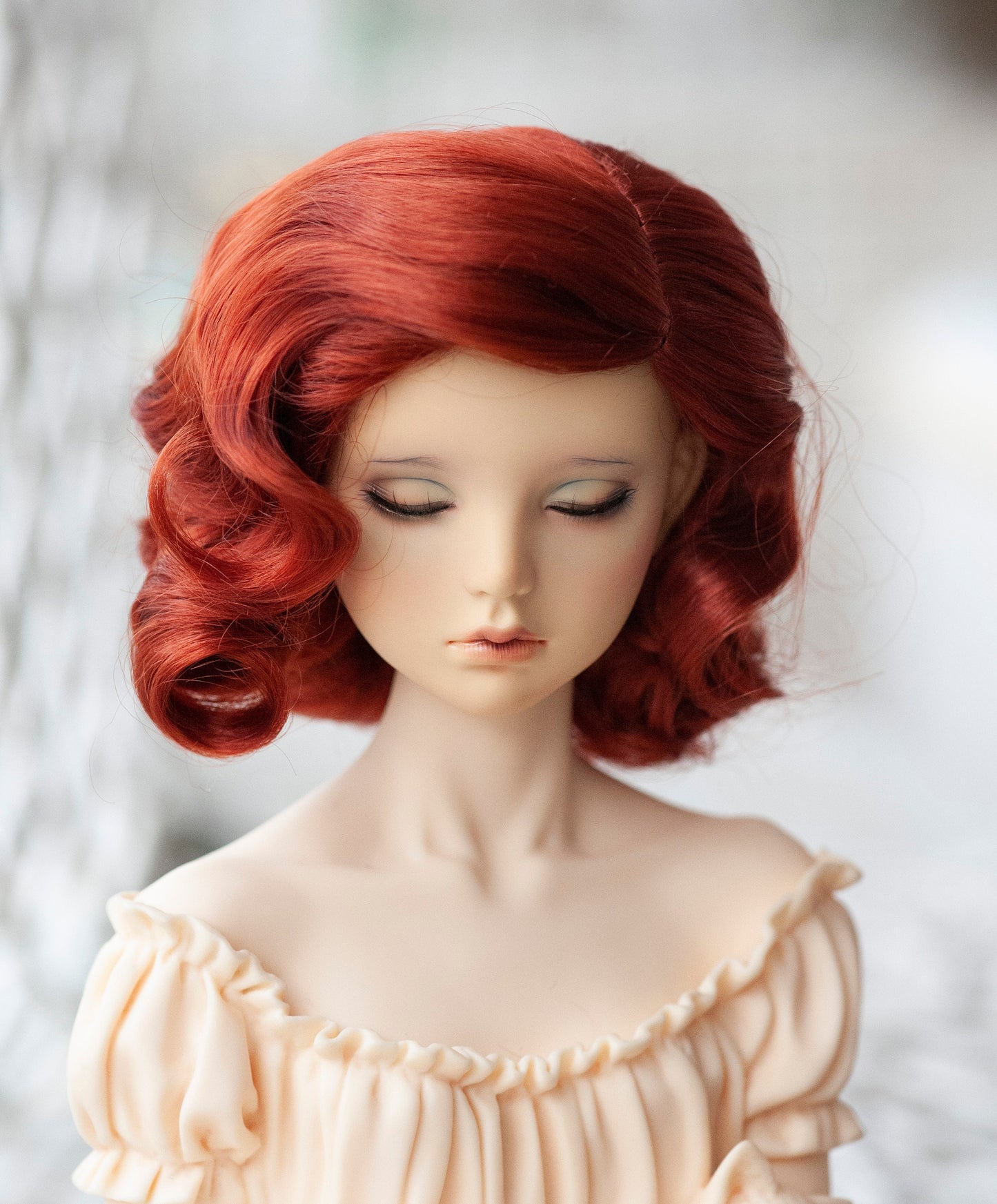 9-10“ Doll Wig 50s Fashion Monroe Style Retro Waves 3 Colors