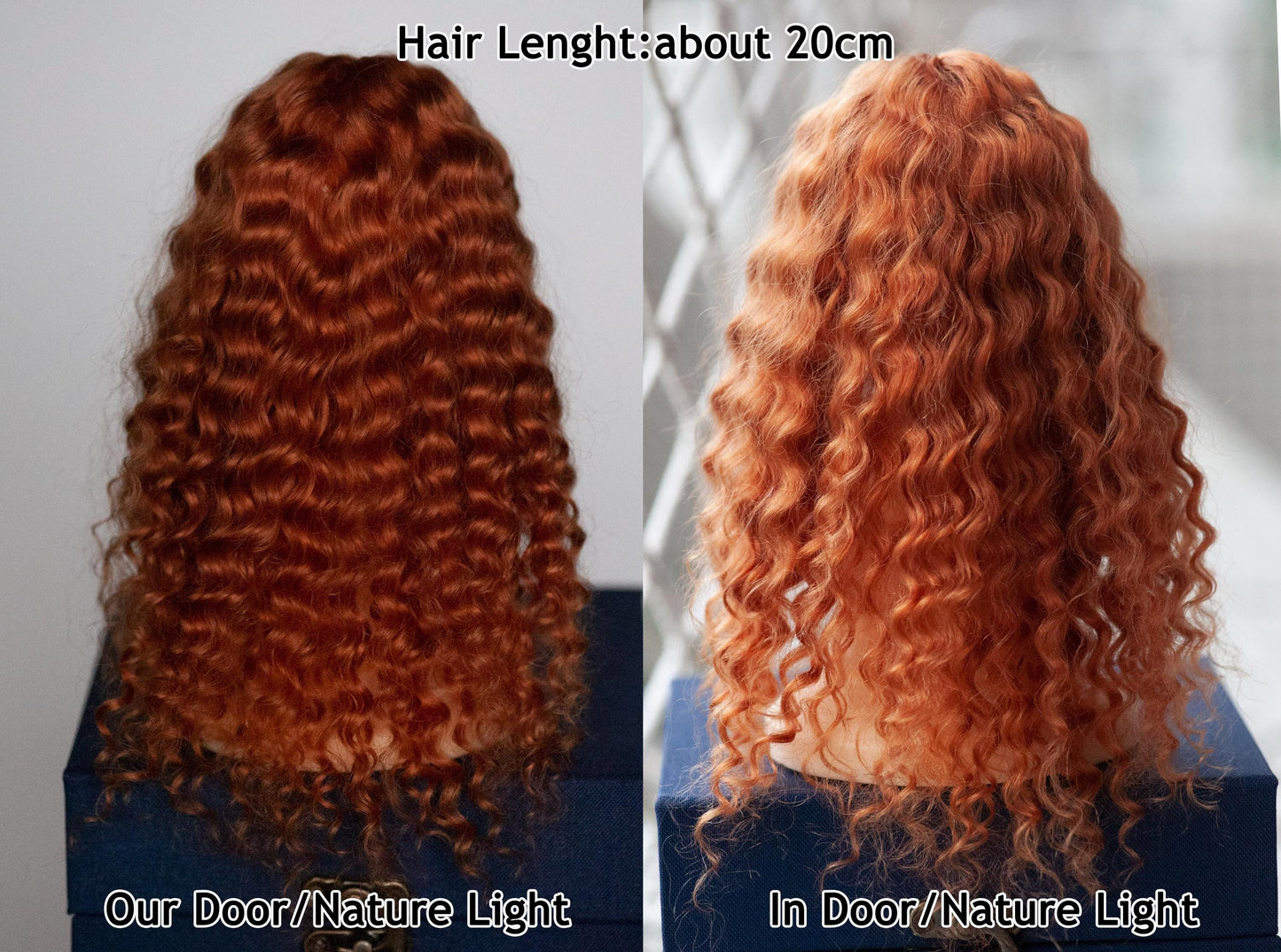 Reddish Brown Reborn Angora Mohair Doll Wig