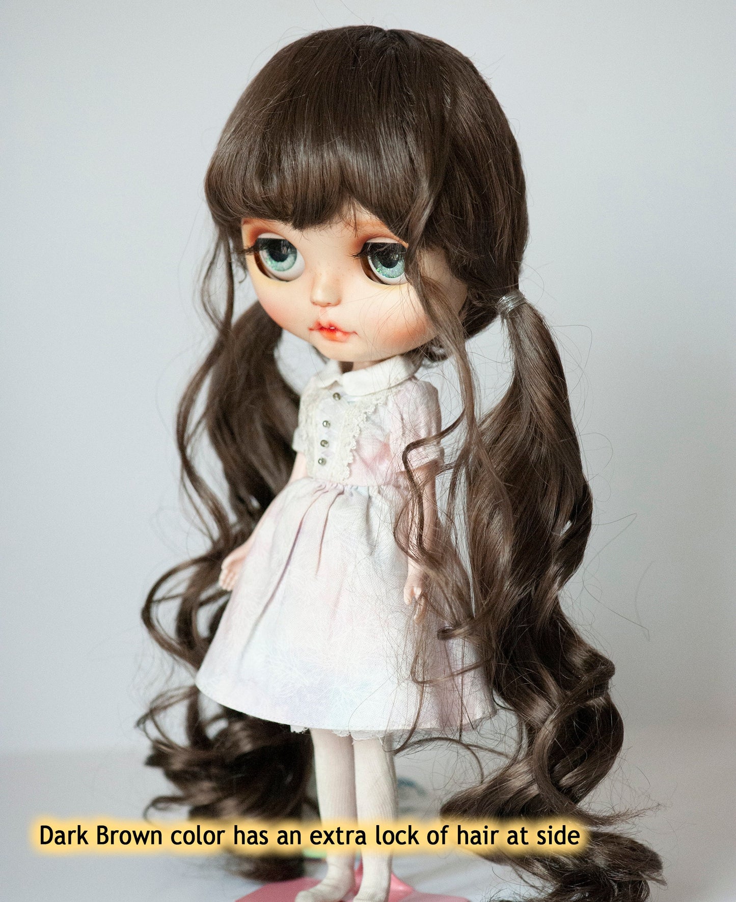 10-11" Doll Wig for Blythe Cute Double Ponytails 2 Colors