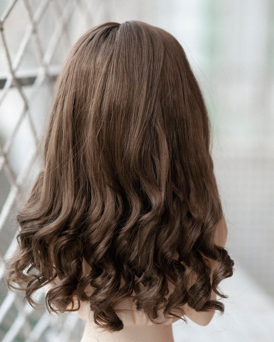 9-10" Artificial Fiber Doll Wig Long Classic Roller Curly