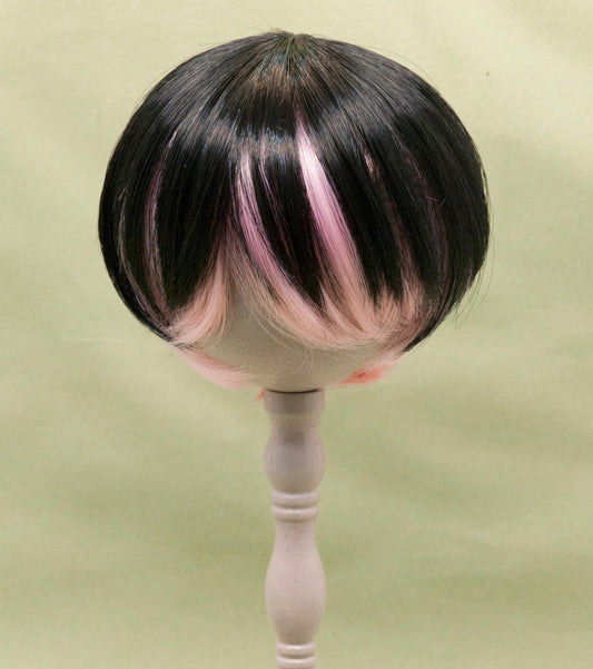 Heat Resistant Fiber BJD Doll Wig Short Spike Mixed Color
