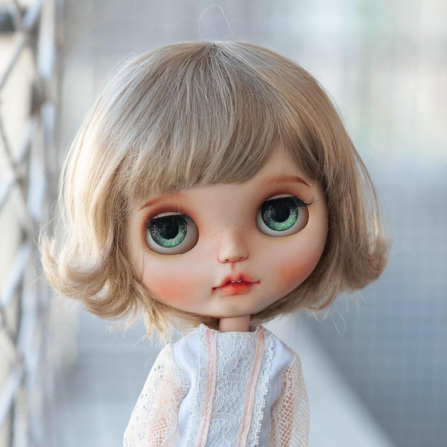 10-11" Artificial Fiber Doll Wig Short Spike with Cute Fashion Cut 4 Colors