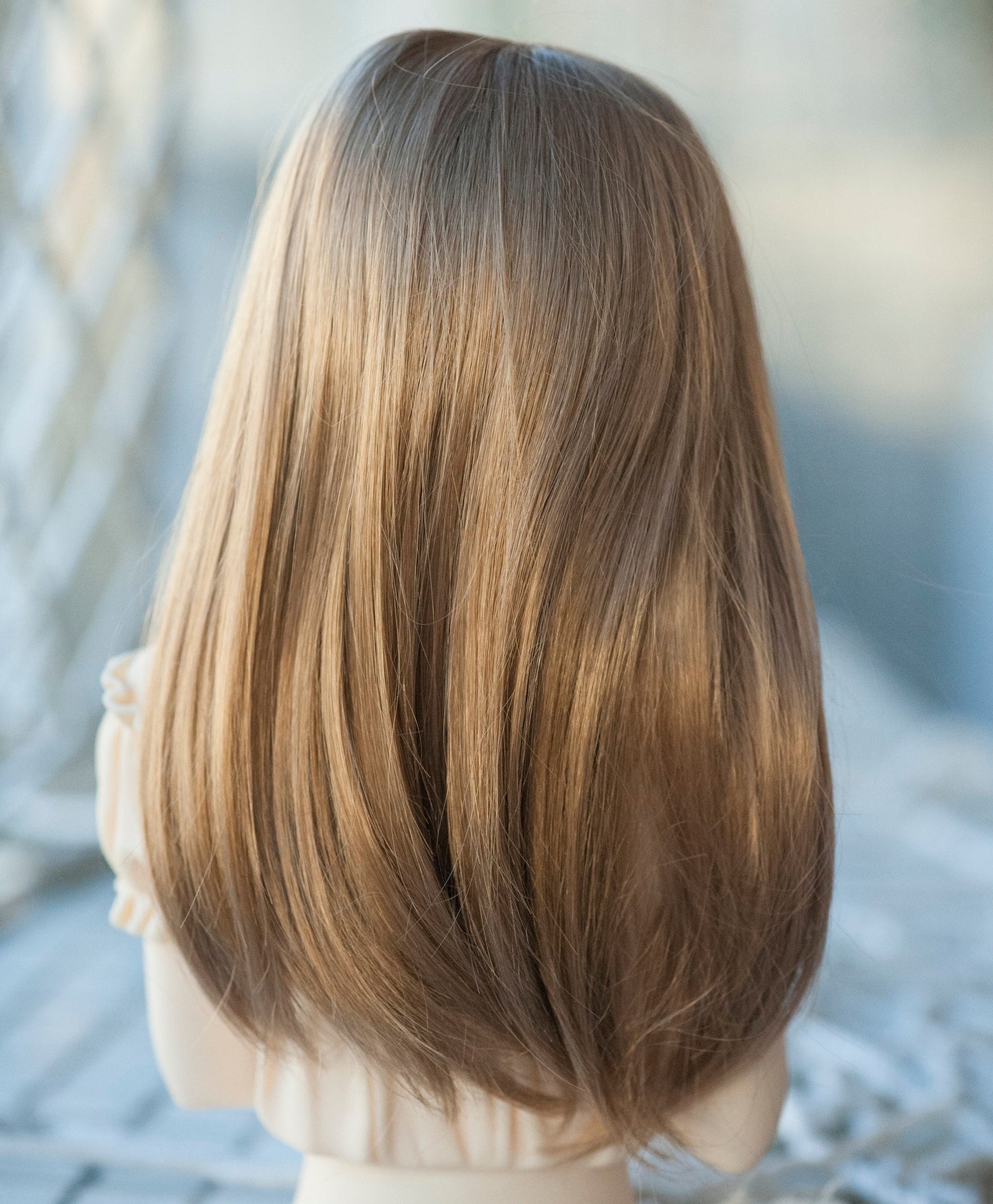 8-9" Artificial Fiber Doll Wig Long Fashion Straight