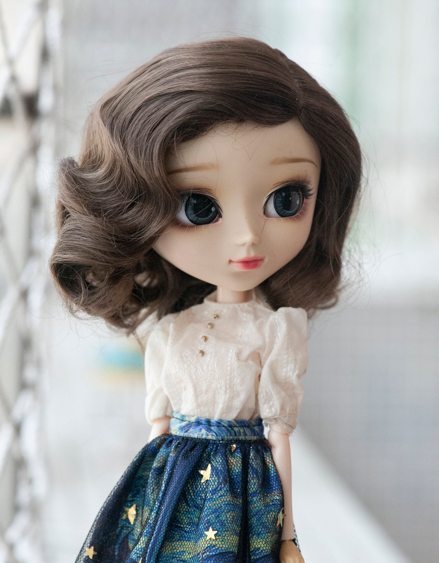 9-10“ Doll Wig 50s Fashion Monroe Style Retro Waves 3 Colors