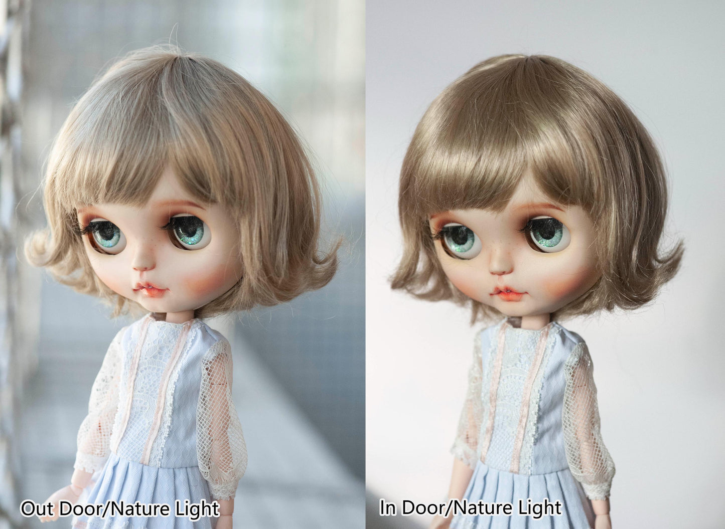 10-11" Artificial Fiber Doll Wig Short Spike with Cute Fashion Cut 4 Colors