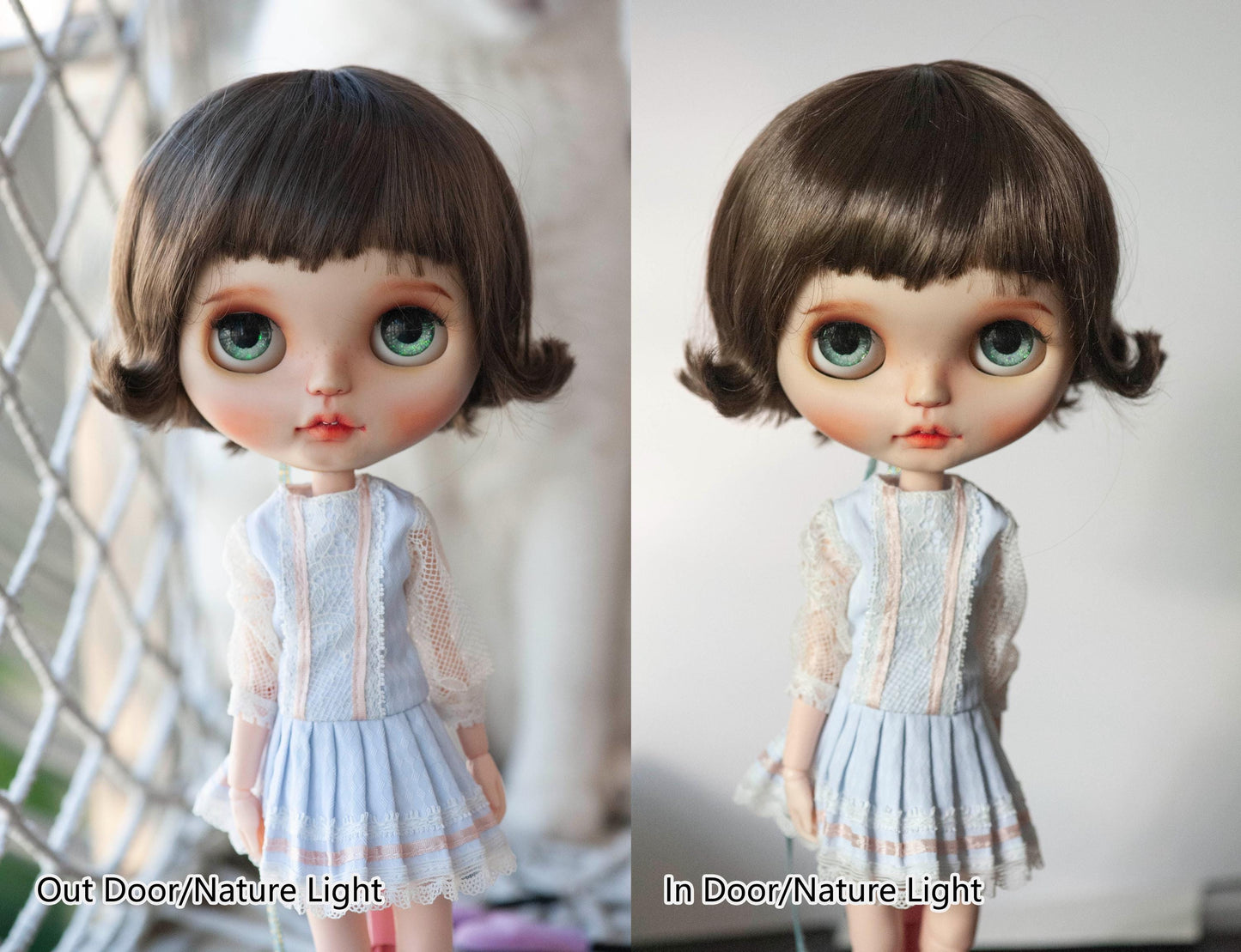 10-11" Artificial Fiber Doll Wig Short Spike with Cute Fashion Cut 4 Colors