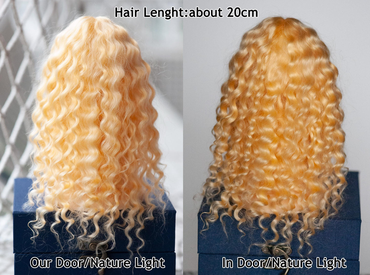 Yellow Angora Reborn Mohair Doll Wig